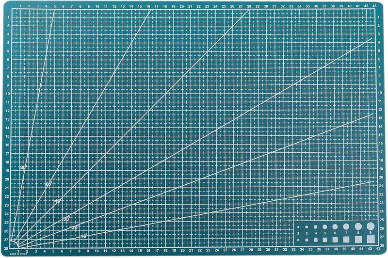 SCIKHEFT New A3 Double Side Craft Cutting Mat Cutting Board Sewing Pad Artist Carving Tools Handmade Crafts DIY Props (Green) - Image 1